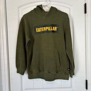 Caterpillar Boys Green Hoodie Size Large 14/16